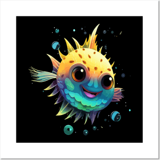 Puffer Fish Happiness Posters and Art